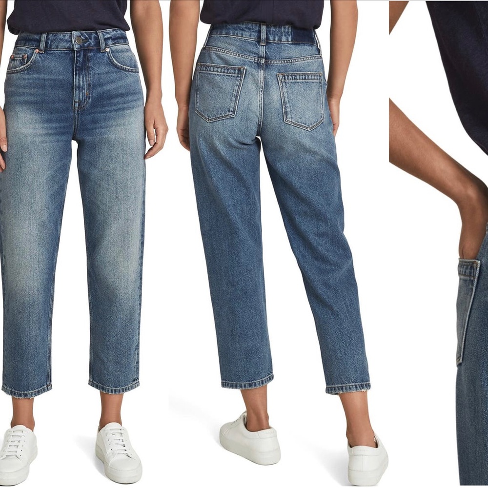 Reiss High Rise Blue Jeans